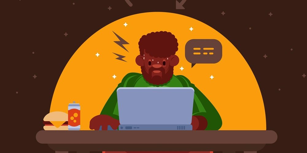 Vector art of slow pc